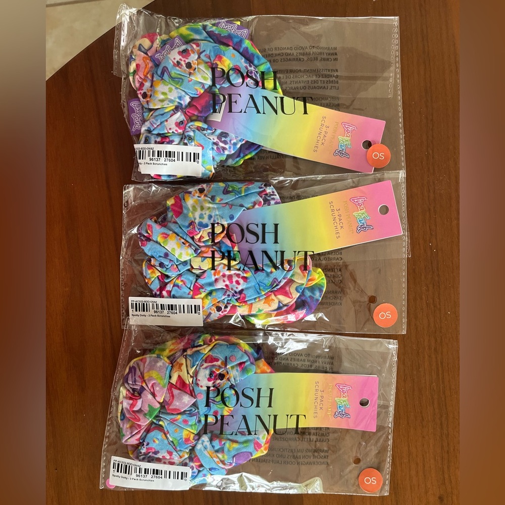 Lisa Frank Spotty & Dotty Scrunchie Set - multi / 3-pack. 3 SETS = 9 scrunchies